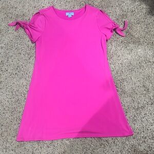 CeCe Pink Women's dress with Tie Sleeves